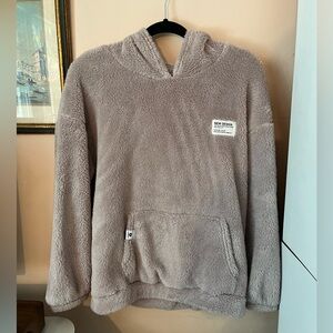 SHEIN Sherpa and fuzzy brown sweatshirt hoodie